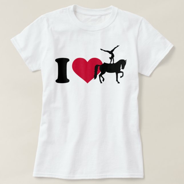 Eu adoro camiseta de cavalo (Frente do Design)