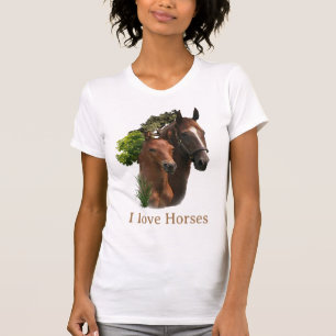 Eu adoro camiseta de cavalos