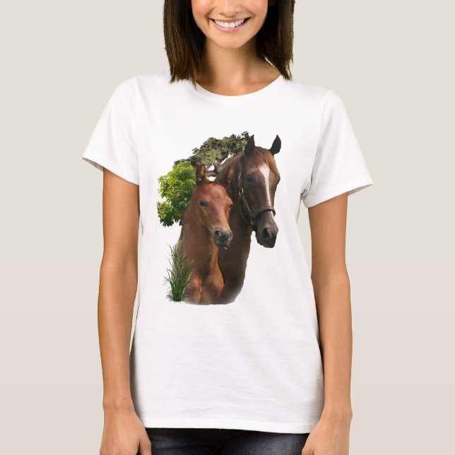 Eu adoro camiseta de cavalos (Frente)