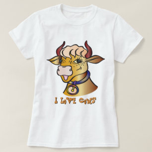 Eu Adoro Camiseta De Vacas