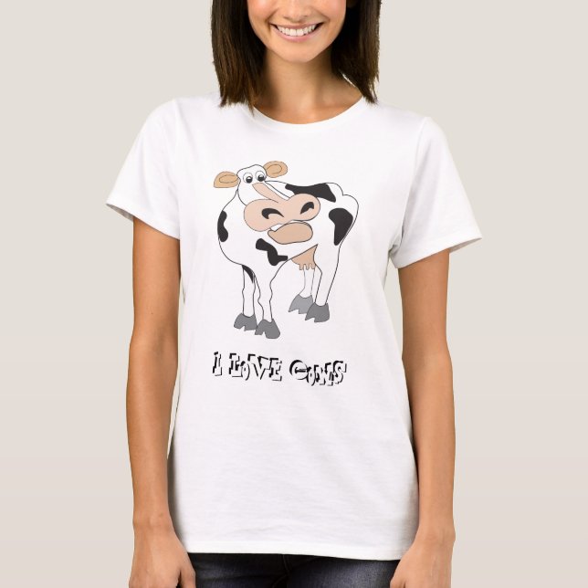 Eu Adoro Camiseta De Vacas (Frente)