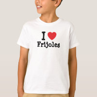 Eu adoro Camiseta do coração dos Frijoles