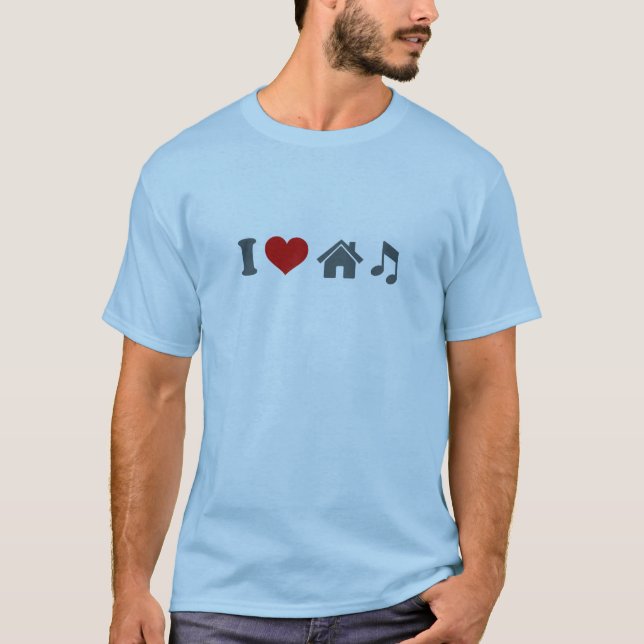 Eu Adoro Camiseta Musical House (Frente)