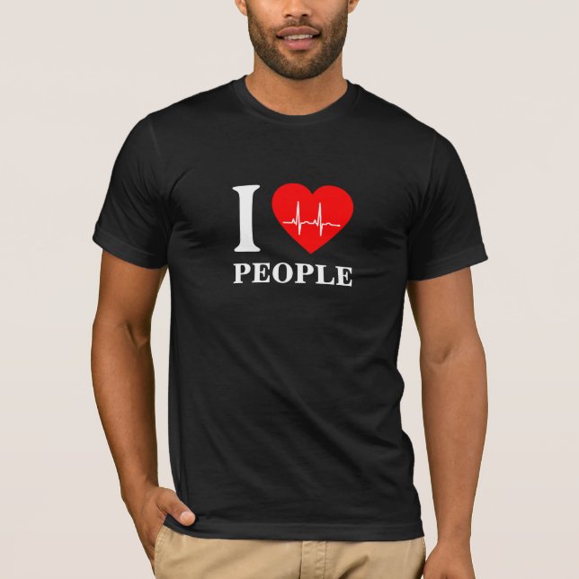 Eu adoro camiseta pessoas (Frente)