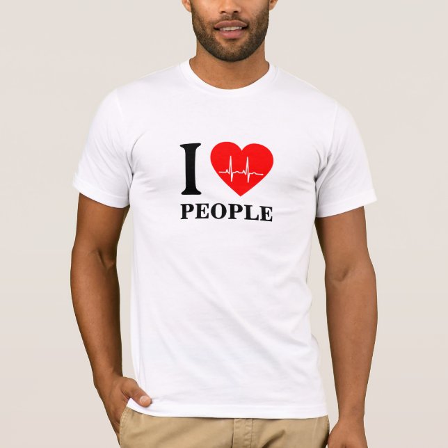 Eu adoro camiseta pessoas (Frente)