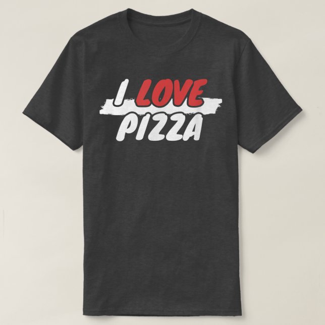 Eu Adoro Camiseta Pizza (Frente do Design)