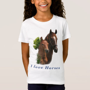Eu adoro camisetas de cavalos