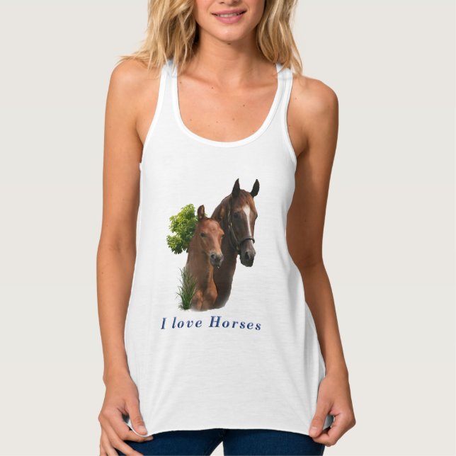 Eu adoro camisetas de cavalos (Frente)