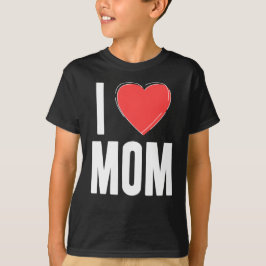 Eu adoro camisetas de mama - Amor bonito e simples