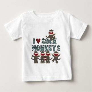 Eu adoro Camisetas e presentes de macacos-meias