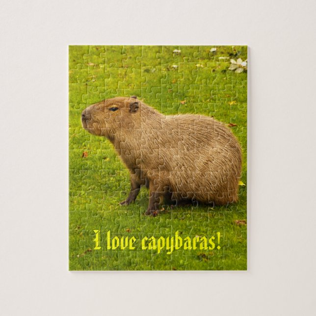 Eu adoro capybaras Quebra-cabeça (Vertical)