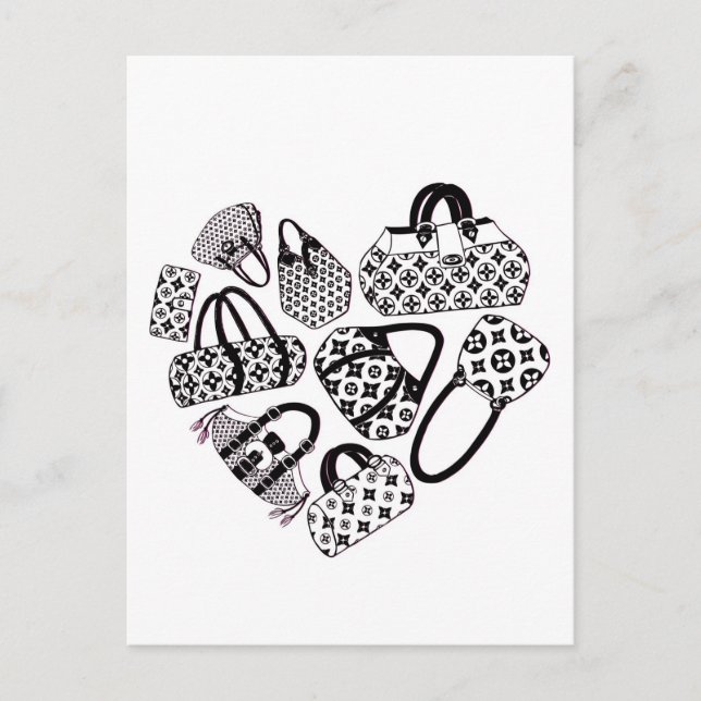 Eu adoro Cartão de Posto para bolsas (Frente)