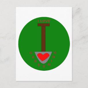 Eu adoro cartão postal de jardinagem