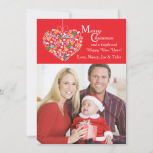 Eu adoro Cartões de foto de Natal