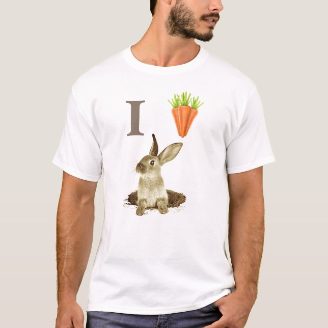 eu adoro coelhos coelhos coelhos cenoura camisa ca (Frente)