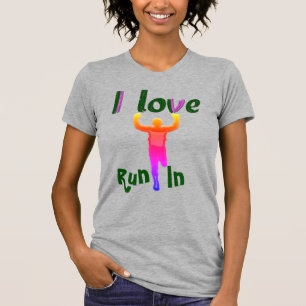 Eu adoro correr com camiseta compaixão