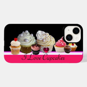 Eu adoro CUPCAKES DELICIOSOS Rosa, Fuchsia White