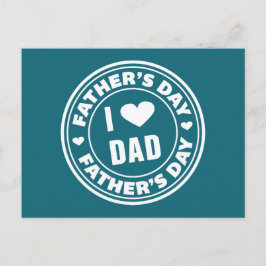 Eu adoro Dia de os pais feliz Pai | Cartão postal