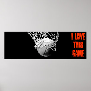 Eu Adoro Este Jogo - Poster Panorâmica De Basquete