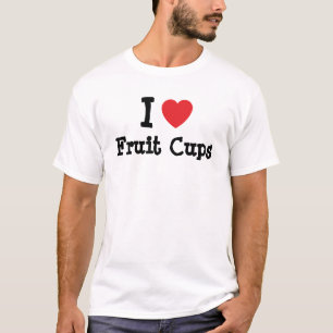 Eu adoro Frutas Copas coração Camisa