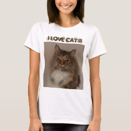 Eu adoro gatos! Camiseta