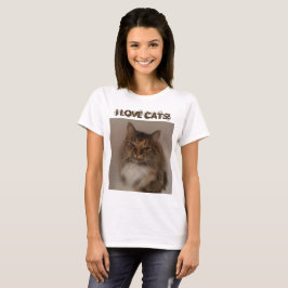Eu adoro gatos! Camiseta