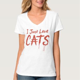 Eu Adoro GATOS - Texto Scroatchy - Camiseta do Gat