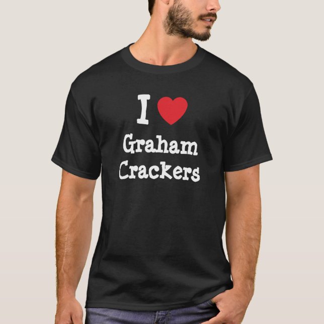 Eu adoro Graham Crackers coração T-Shirt (Frente)