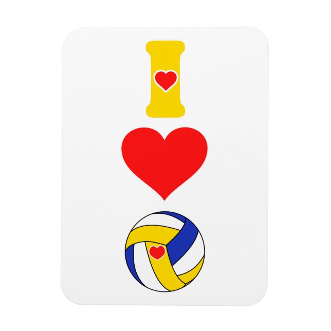 Eu adoro íman de vôlei (Vertical)