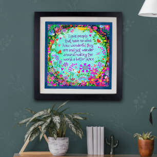 Eu adoro Impressão de Foto de Inspirividade do Pes