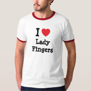Eu adoro Lady Fingers coração T-Shirt