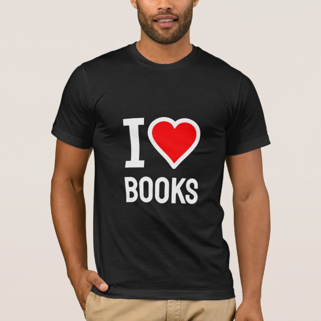 Eu adoro livros T-Shirt (Frente)