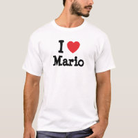 Eu adoro Mário coração T-Shirt
