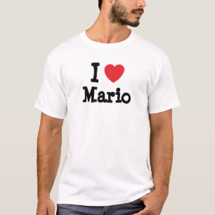 Eu adoro Mário coração T-Shirt