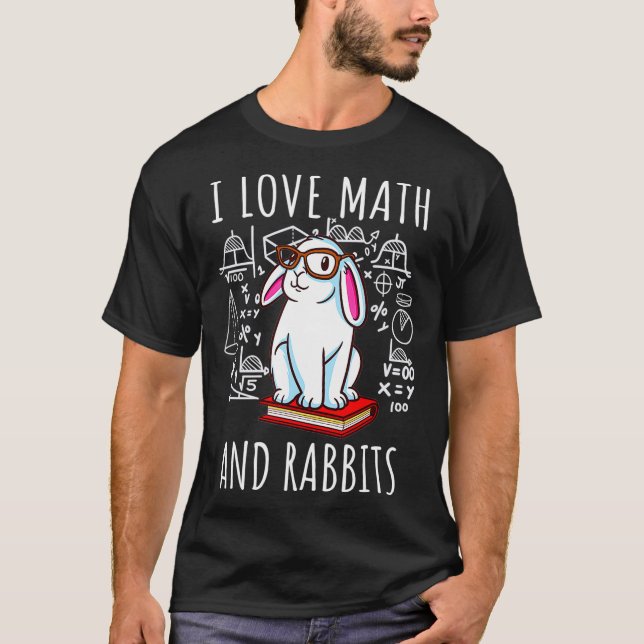 Eu Adoro Matemática E Coelhos Camisas Engraçadas C (Frente)