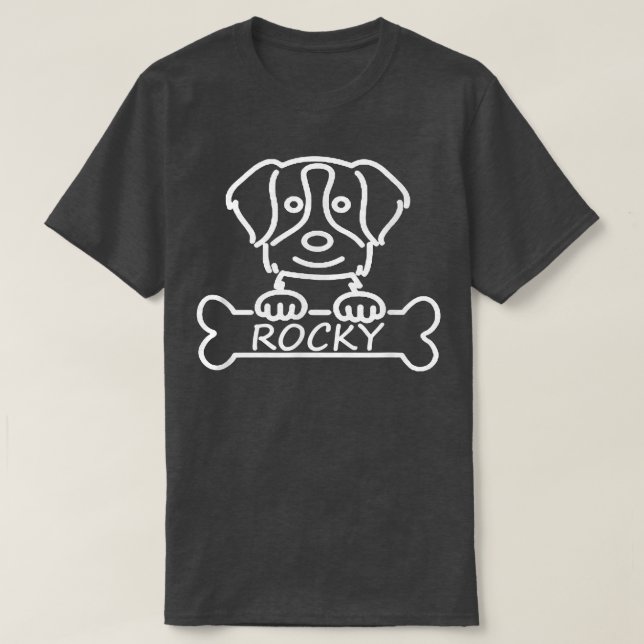 EU ADORO MINHA CAMISETA DE PUPPER DE ROCKY (Frente do Design)
