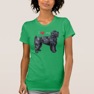 Eu adoro minha camiseta negra russa Terrier