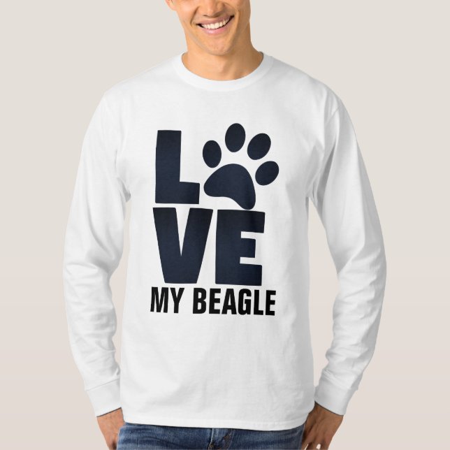 EU ADORO MINHAS T-Shirts BEAGLE DOG (Frente)