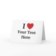 Eu adoro Modelo de Cartão de Saudação - Adicionar