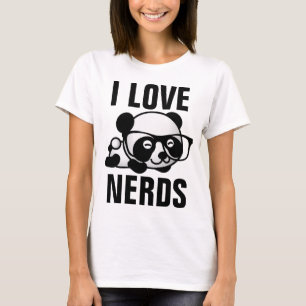 Eu adoro NERD, camisetas engraçadas, Camisetas PAN