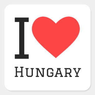 Eu adoro o adesivo quadrado da Hungria