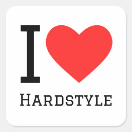 Eu adoro o adesivo quadrado estilo duro