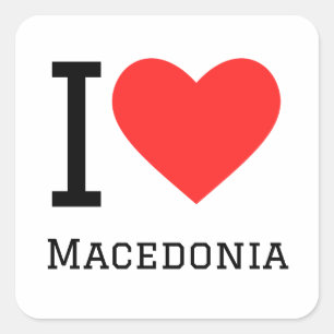 Eu adoro o autocolante da macedonia
