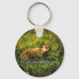Eu adoro o chaveiro do Dia da Marmota