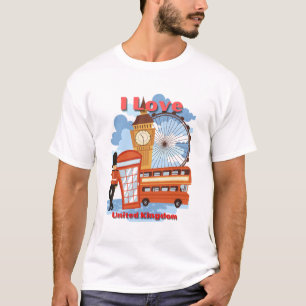 Eu adoro o estilo T-Shirt Unisex no Reino Unido