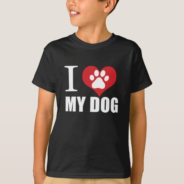 Eu adoro o meu cachorro T-Shirt (Frente)