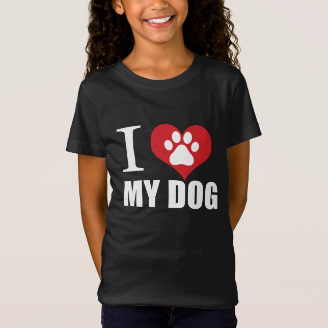 Eu adoro o meu cachorro T-Shirt (Frente)