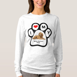 Eu adoro o meu Ouro Retriever Puppy T-Shirt