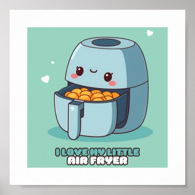 Eu adoro o meu poster da cozinha do airfryer (Frente)