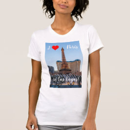 Eu adoro Paris na camiseta Las Vegas